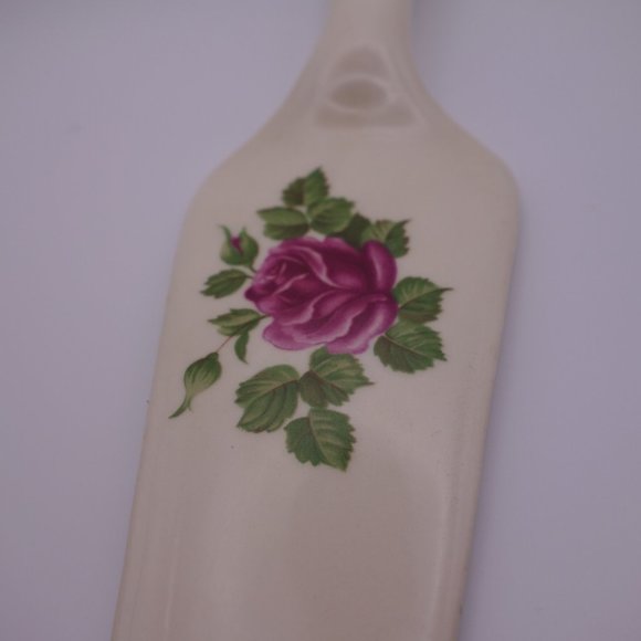 The Harker Pottery Co 22 KT. GOLD Rose Pattern 6inch Plate & Matching Pie Server - Picture 9 of 14